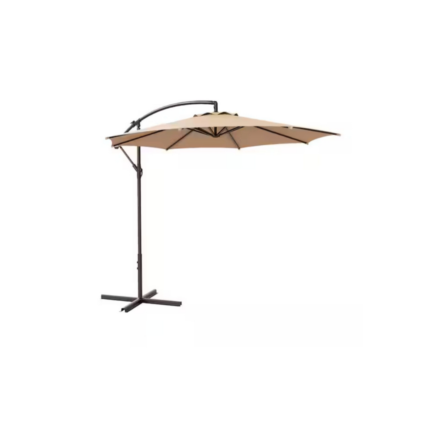 10ft Offset Hanging Market Patio Umbrella – Enjoy Ultimate Shade and Style (Beige)