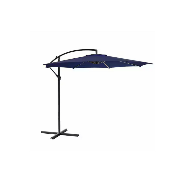 10ft Offset Hanging Market Patio Umbrella – Enjoy Ultimate Shade and Style (Blue)