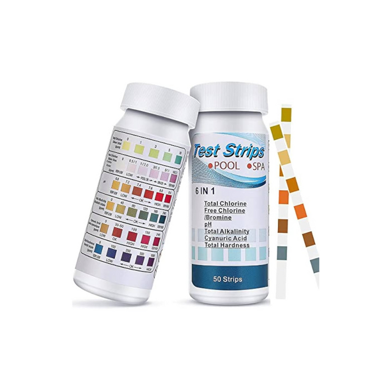 6-in-1 Pool & Spa Test Strips | Comprehensive Water Testing Kit