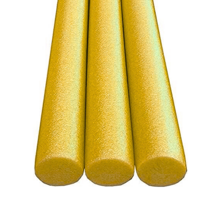 OODLES of Noodles Foam Pool Swim Noodles NO Hole - 3 Pack - YELLOW