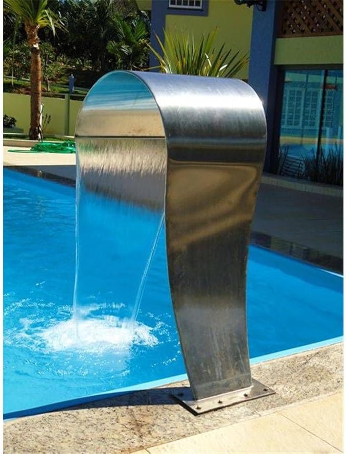 High Tech Stainless Steel Pool Fountain Cascade Waterfall - 3.63 feet