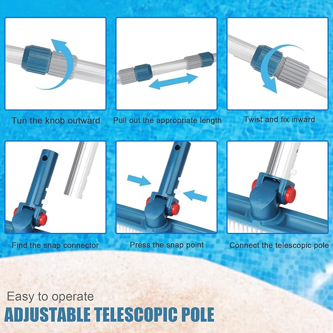 Ultraclorine Pool Pole Telescopic Swimming Aluminum 9 FT