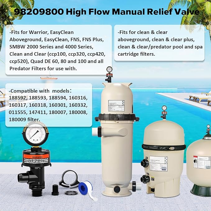 Manual Air Relief Valve For Pool and Spa filter