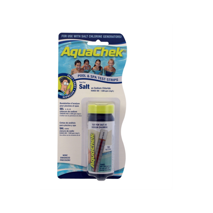 AquaChek White Salt Test Strips – 10 Easy-to-Use Strips for Accurate Salt Level Testing in Pools and Spas