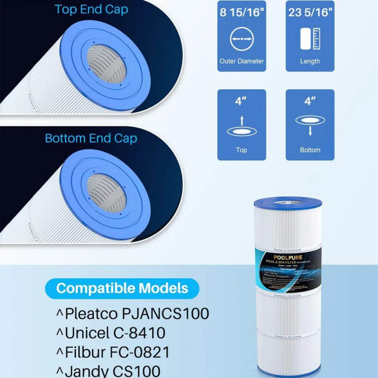 Pool Filter Replaces Jandy CS100, Unicel C-8410