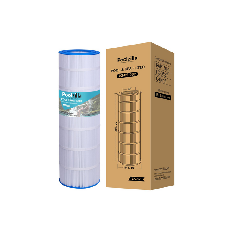 Poolzilla Filter Cartridge Compatible for CC150, CCRP150, PAP150, Unicel C-9415, 150 sq