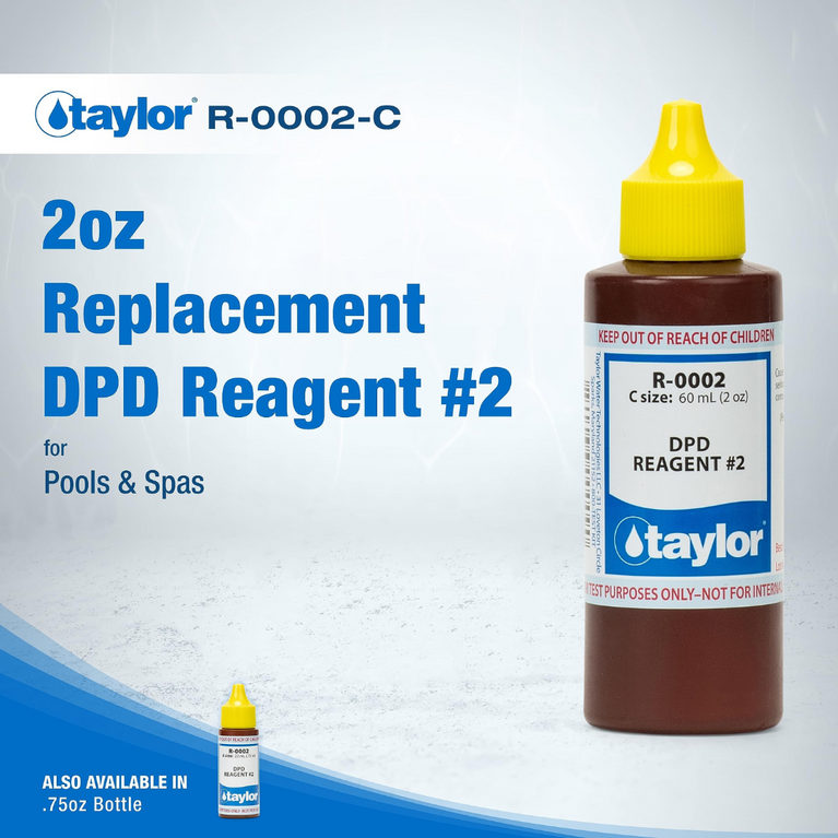 Taylor Technologies R-0002 DPD Reagent No. 2 – 2 oz Dropper Bottle