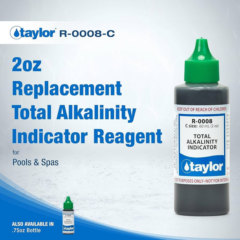 Taylor Technologies R-0008 Total Alkalinity Indicator – 2 oz Dropper Bottle