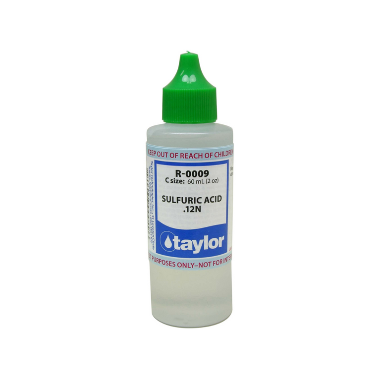 Taylor Technologies R-0009 Sulfuric Acid .12N – 2 oz Dropper Bottle