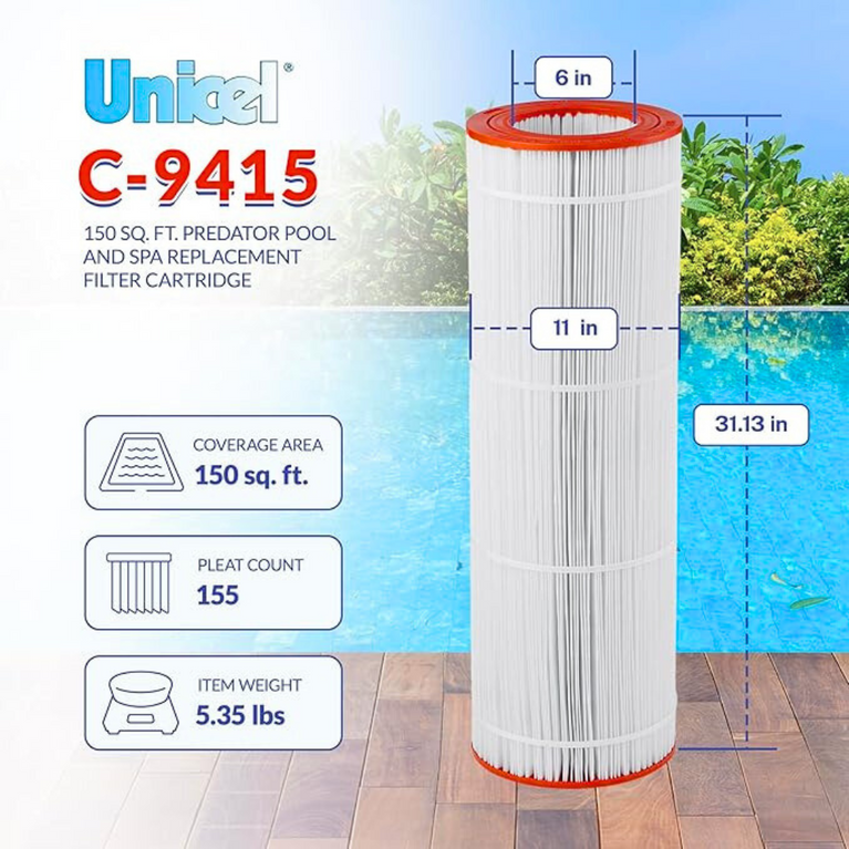 Unicel Replacement Pool Filter C-9415 – 150 Square Feet of Superior Filtration