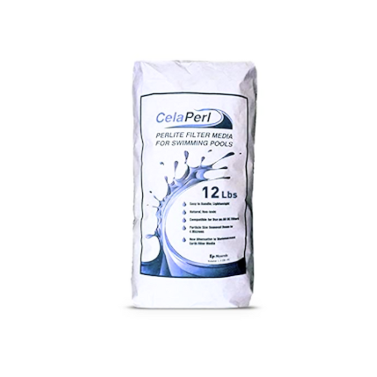 CelaPerl Perlite Pool Filter Aid – Diatomaceous Earth Alternative - 12 Pounds