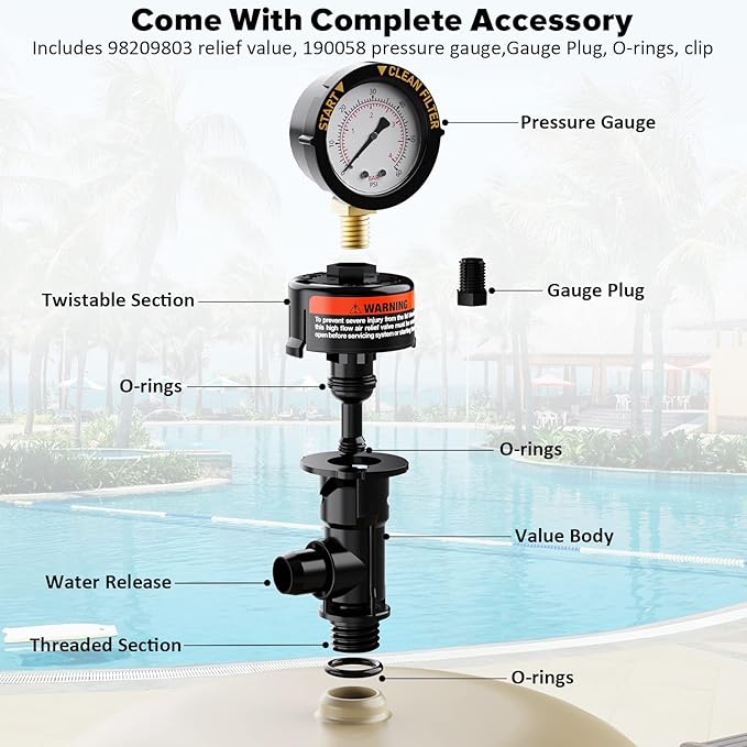 Manual Air Relief Valve For Pool and Spa filter